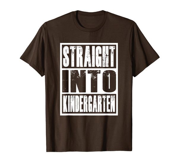 

straight into kindergarten t-shirt funny back to school gift, White;black