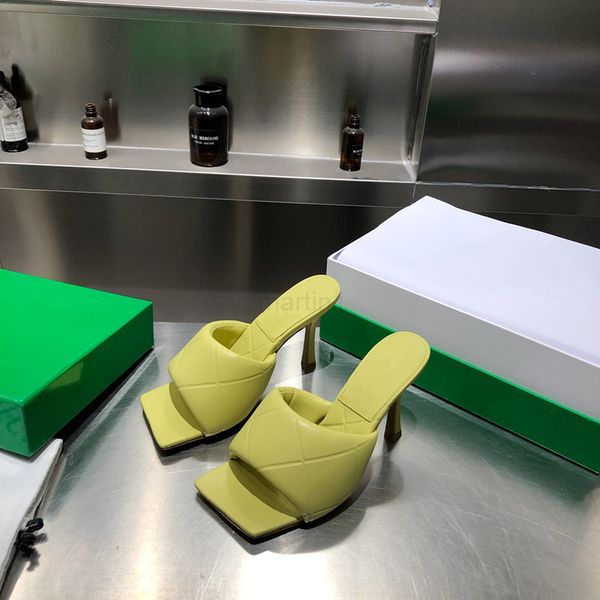 

flat slides 2021 lido sandals woven women slippers square mules shoe ladies wedding highs heels shoess dress shoes 10 color high quality, Black