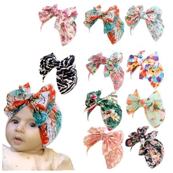 Moda bebê flor pneu tampão recém-nascido turbante elástico chapéus para meninas algodão infantil beanie boné