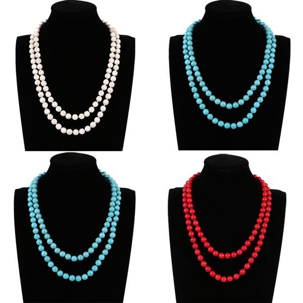 

chokers 3 colors natural stone beaded woman necklace charm retro national style accessories costume jewelry handmade bohemian, Golden;silver