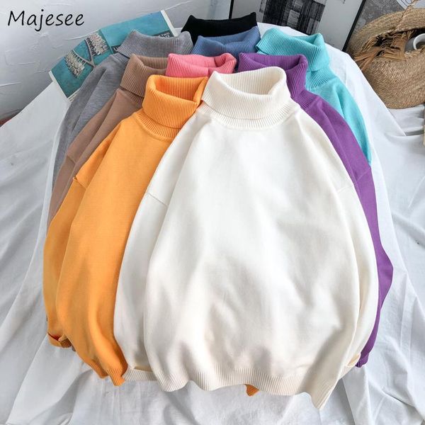 

men's sweaters men turtleneck pullovers 9 colors solid warm winter baggy s-3xl oversize student bf harajuku knitted casual couple, White;black
