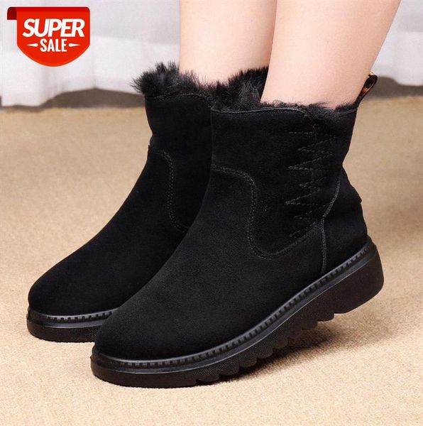 

winter boots for women chunky fashion women ankle boots keep warm casual retro shoes non-slip shoes zapatos de mujer #sa3x
