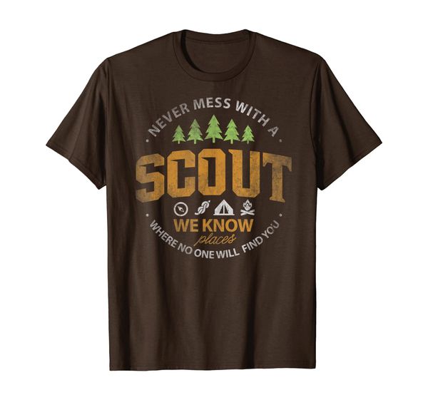 

scout shirt never mess with a scout gift t-shirt, White;black