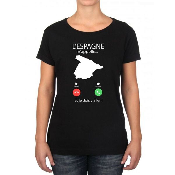 

womens t-shirt spain calls me..., White;black