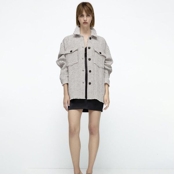 

autumn women's loose small fragrance texture shirt coat, Black;brown