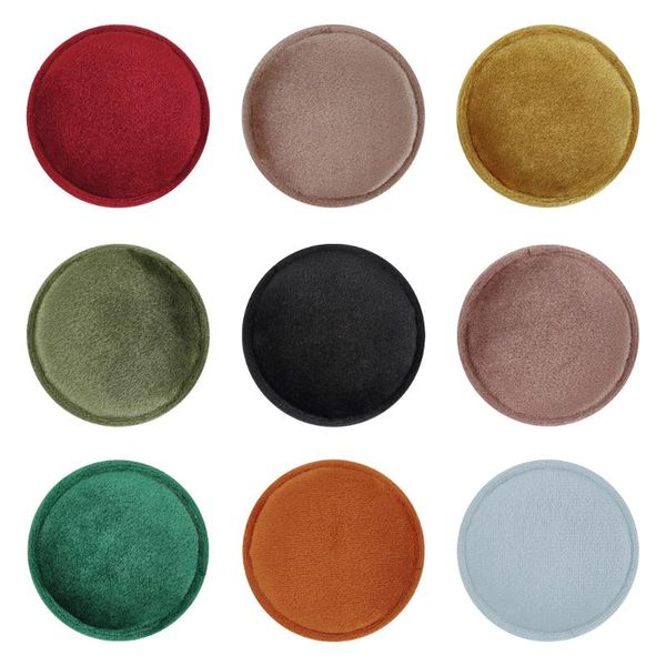 

jewelry pouches, bags wedding engagement birthday anniversary ring box round velvet earrings gift, Pink;blue