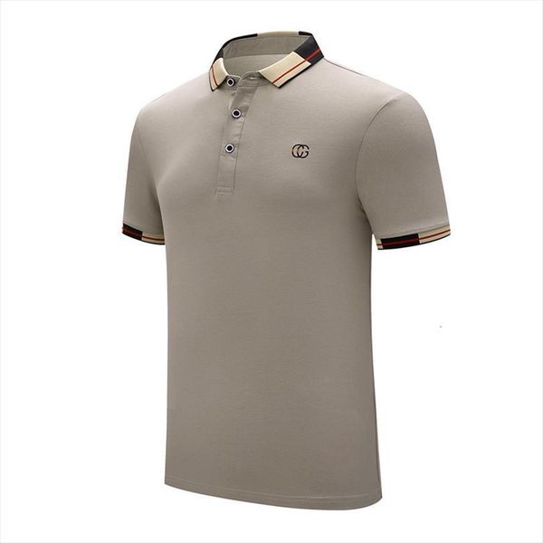 

summer streetwear casual fashion men polo short sleeved shirt contrast color clothes, White;black