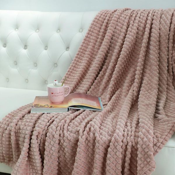 

est flannel fleece blanket travel throw super warm soild bedsharpe blankets