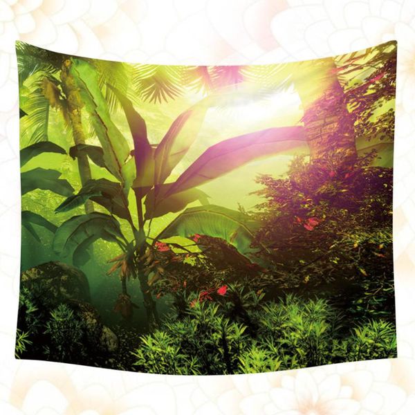 

tapestries 1pc 90x70cm green scenery hanging blanket delicate unique landscape tapestry portable beach towel