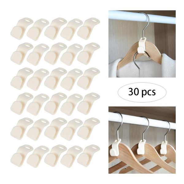 

hooks & rails 30pcs clothes connection hook hanger clip drop connecting grip saving space for coat hangers storage organzier