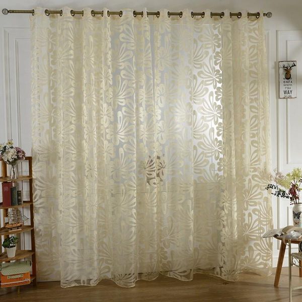 

fashionable sheer curtains geometric window tulle jacquard for living room bedroom custom made gauze curtain & drapes