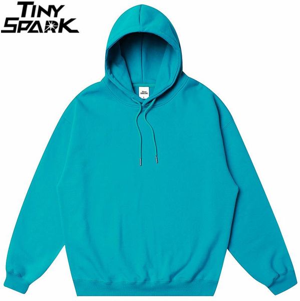 

men's hoodies & sweatshirts 2021 men streetwear hoodie harajuku sweatshirt hip hop plain pullover cotton fleece autumn winter hooded bl, Black