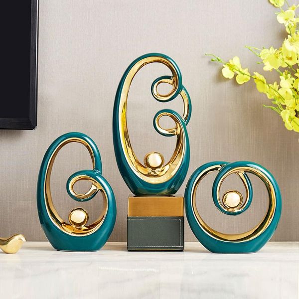 

decorative objects & figurines ceramic abstract sculpture decoration exquisite handicraft modern home accessories desk gift collection