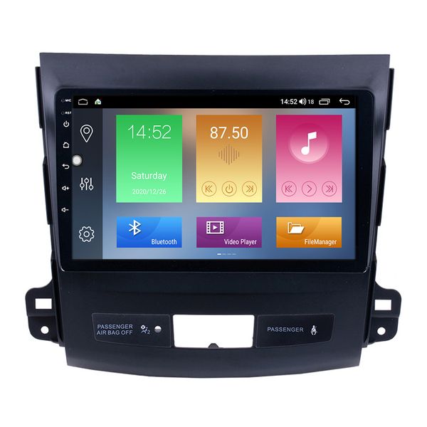 Android 10 Автомобильный DVD Radio Player для Mitsubishi Outlander 2006-2014 Auto Stereo Поддержка WiFi Резервное копирование камеры GPS Головной блок 9 дюймов