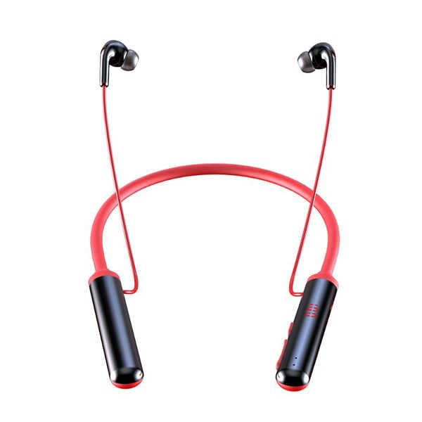 

headphones & earphones sport earbuds real time led power display magnetic bluetooth-compatible 5.0 earphone music headset neckband with mic