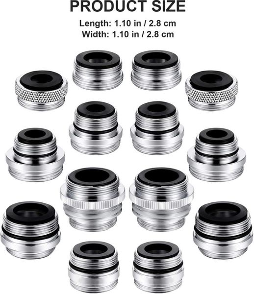 

other faucets, showers & accs sets/14 pcs adapter kit brass aerator set connector