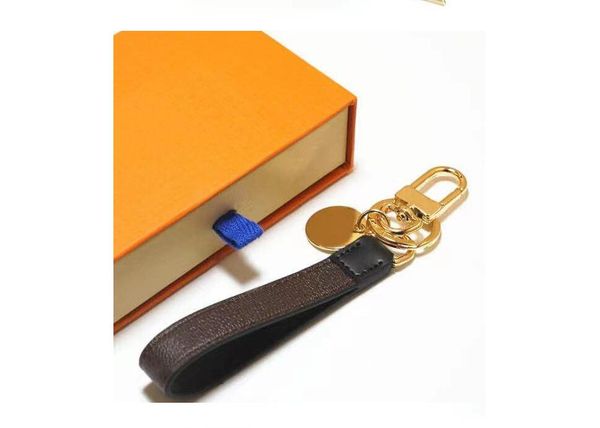 

keychain key chain buckle keychains lovers car handmade leather men women bags pendant accessories 9 color style with box dust bag, Silver