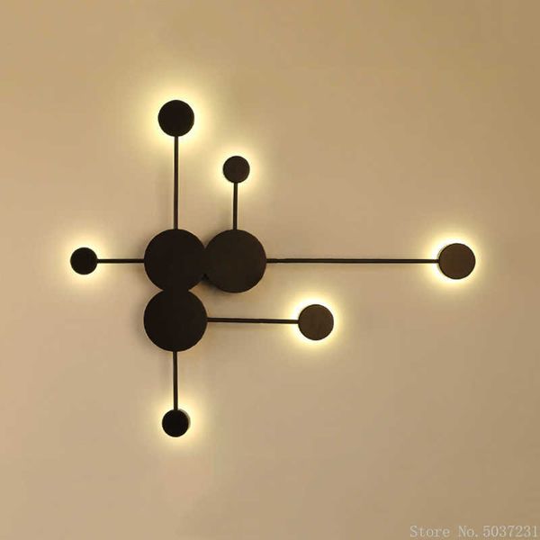 Postmoderne kreative LED-Wandleuchte geometrische Wandleuchten EL Wohnzimmer Wandleuchten Schlafzimmer Zimmer Nachttischlampe Home Decor 210724