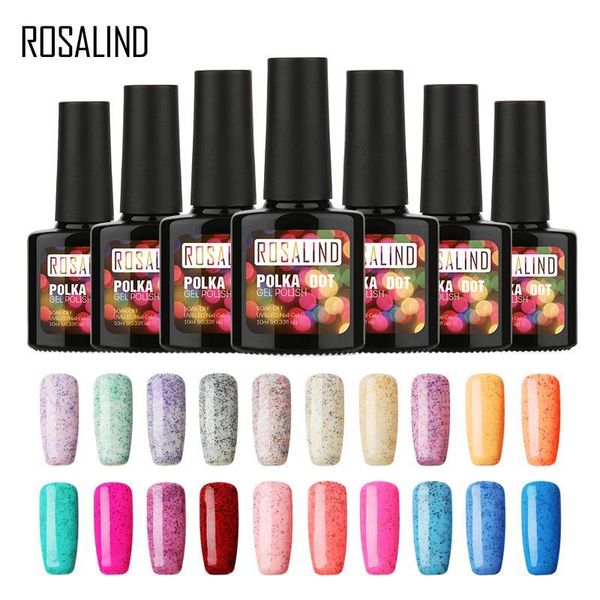 

nail gel rosalind 1s p+black bottle 10ml candy bling d01-24 polish art uv led glitter soak-off long-lasting lacquer, Red;pink