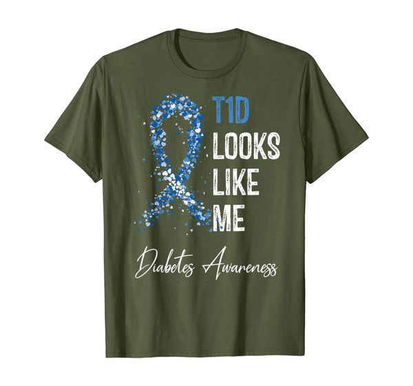 

T1D Looks Like Me Support diabetes Warrior Gift T-Shirt, Mainly pictures