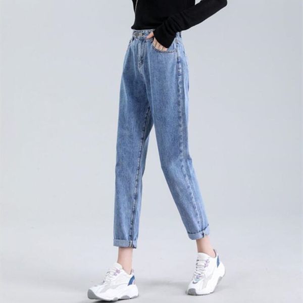 

women's jeans woman breech breeches high waist clothes wide leg denim blue streetwear vintage quality fashion harajuku slacks straight