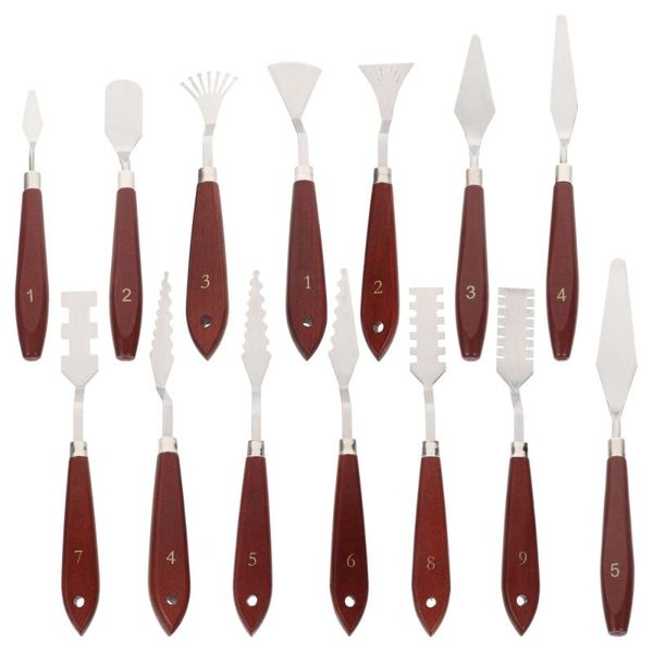 

14pcs oil painting shovels with wood handle spatula set gift sets