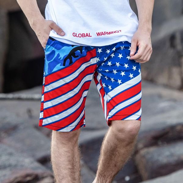 

beach fashion board shorts for swimming hawaii summer men's cotton elastic waist short pants men male swimwear, White;black