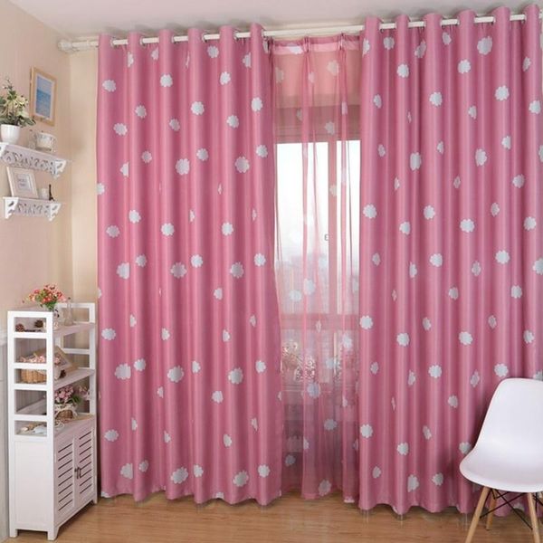 

modern blackout curtains cloud printed windows treatment blinds finished drapes shading panel curtain for living room bedroom &