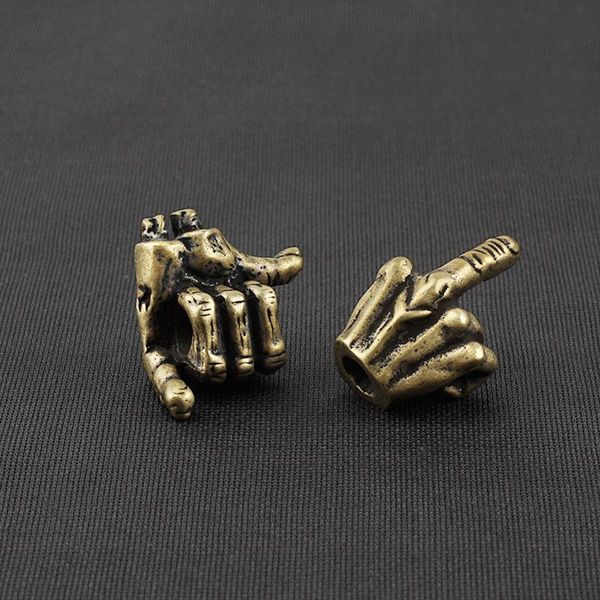 

finger brass knife beads umbrella rope bead gestures paracord outdoor gadgets