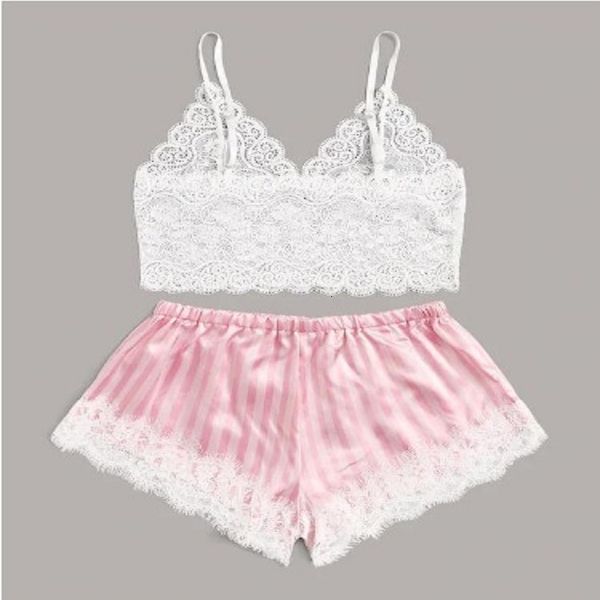 

lingerie lace eyelash home cloth two piece set, Black;white