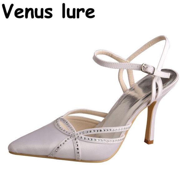 

dress shoes wedopus womens sandals pointed heel open toe for wedding with crystals, Black