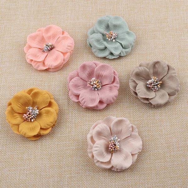 

decorative flowers & wreaths 5 pcs of 6cm qualitative silk mixed color flower heart spot sale fabric jewelry accessories shoe
