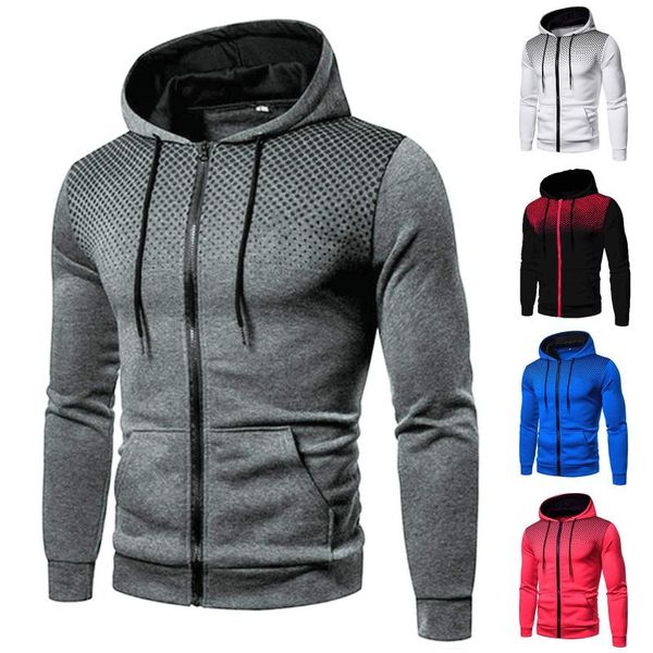 

men's hoodies & sweatshirts 2021 winter warm hooded casual sports hoodie man wool baseball hip hop zip coats, Black