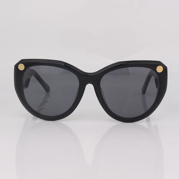 

sunglasses cat eye women acetate frame wide temples, White;black