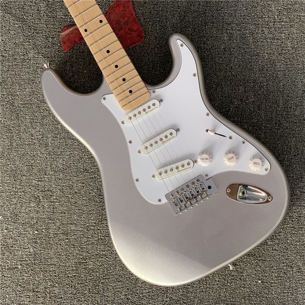 

human sst electric guitar, maple neck,sunset color bright paint