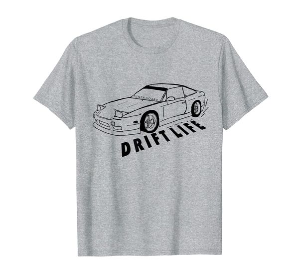 

240sx type x hand drawn drift car silvia 180sx s13 chuki t-shirt, White;black