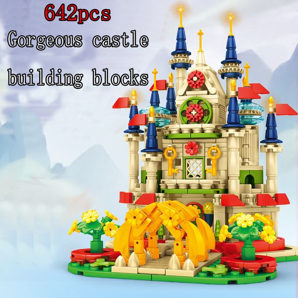 

gorgeous castle building block toys technology block children toys princess prince castle toys for girl