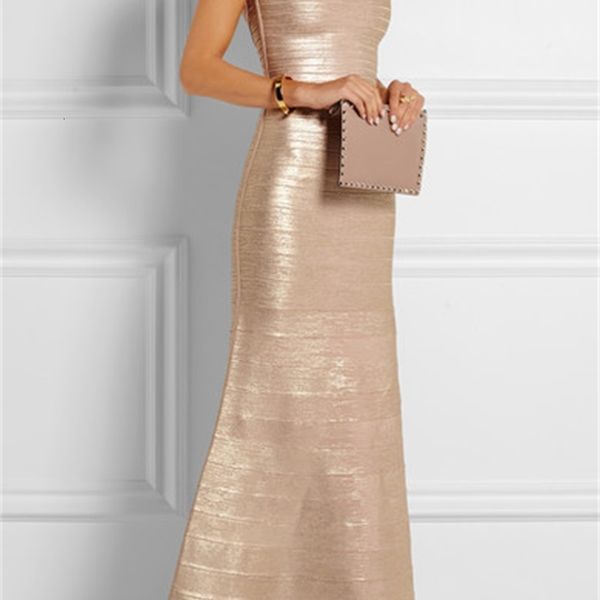 

gold self-cultivation strain luxury celebrity bandage dress elegance (h0858), Black;gray