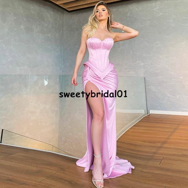 

2021 mermaid evening dress pleat vestidos de gala sweetheart new glitter prom party gown wear, Black