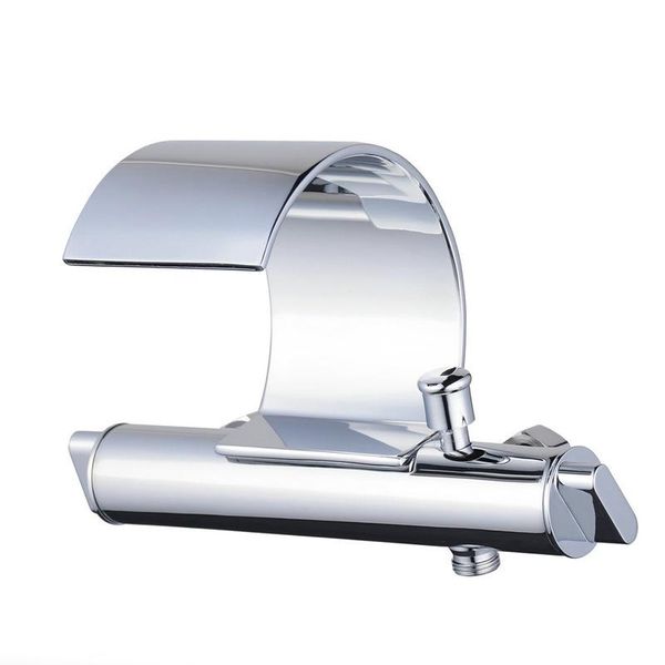

bathroom sink faucets basin shower faucet chrome finish brass waterfall bathtub concealed wall mounted mixer tub taps