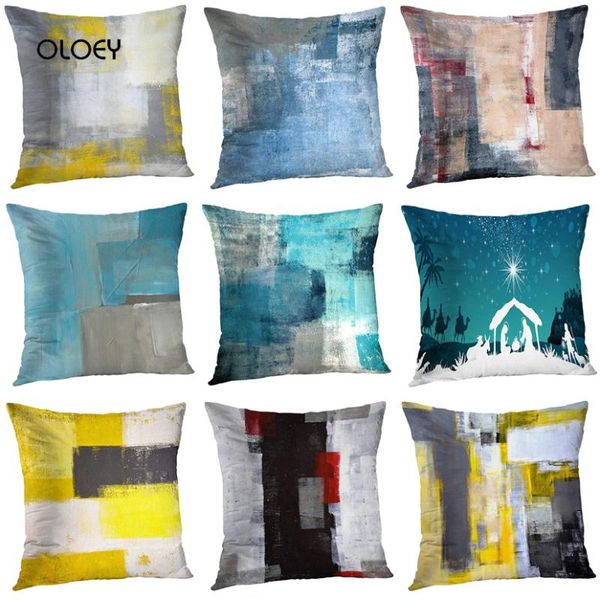 

beautiful oil painting polyester fiber cushion cover home bedroom el car decoration wedding personality gift . cushion/decorative pillow