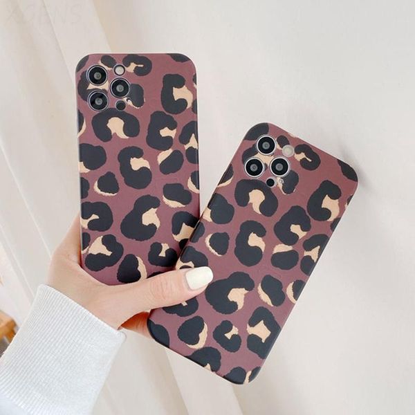 

cell phone pouches luxury leopard print case for 12 pro max back cover 11 xs xr 8 plus