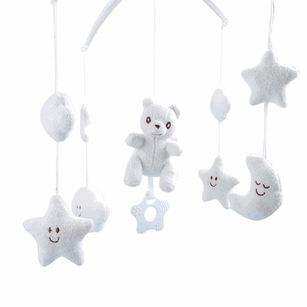 

40JC Cute Moon&Star Shaped Stroller Hanging Plush Accessories Early Educational Toys Bed Around Hanging Supplies Plush Made