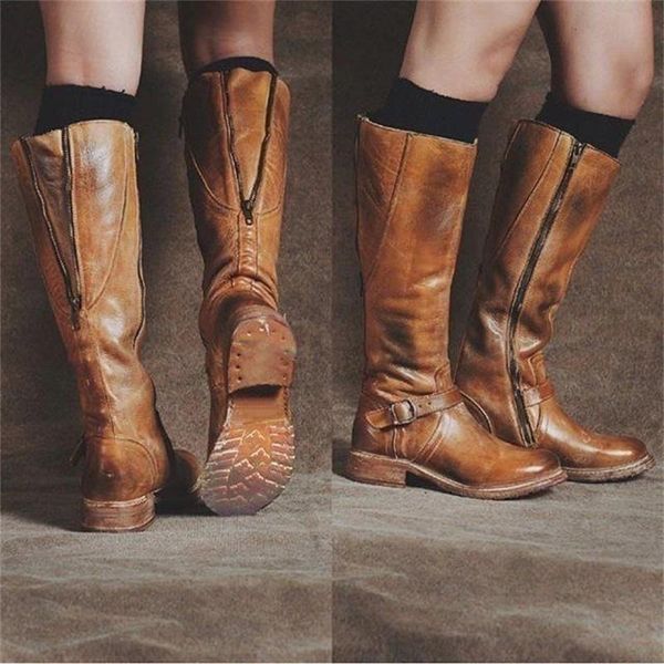 

dress shoes 2021 low heel 35-43 large leisure high cylinder knight boots, Black