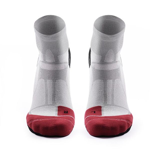 

men's socks men dry fast running cycling sports crew seamless, Black
