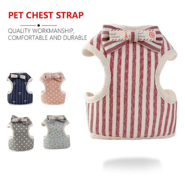 

dog collars & leashes 1.2m puppy dogs cute harness pet clothes for small leash set vest leads adjustable