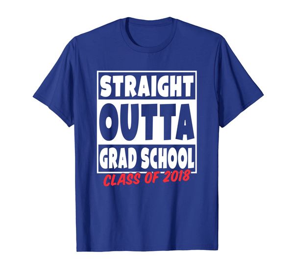 

straight outta grad school class of 2018 graduation shirt, White;black
