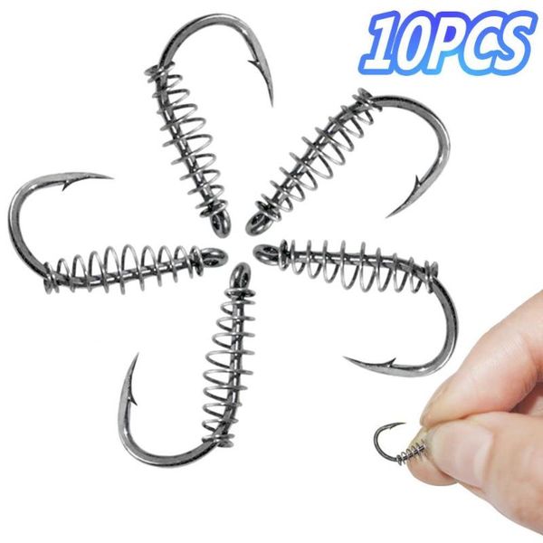 

fishing hooks 10pcs sharpened carbon steel chub spring fish tackle accessory