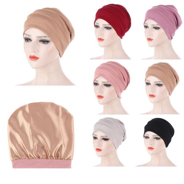 

beanie/skull caps turban headwear for women solid cotton chemo beanies cancer chemotherapy grate friend,wife,sister daily use, Blue;gray
