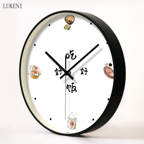 

wall clocks eat well black stylish metal clockwall decor home